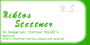 miklos stettner business card